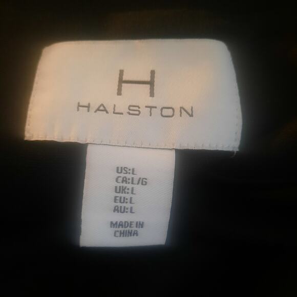 Halston NWT Womens Black Lined Button Blazer Size Large - Picture 3 of 6